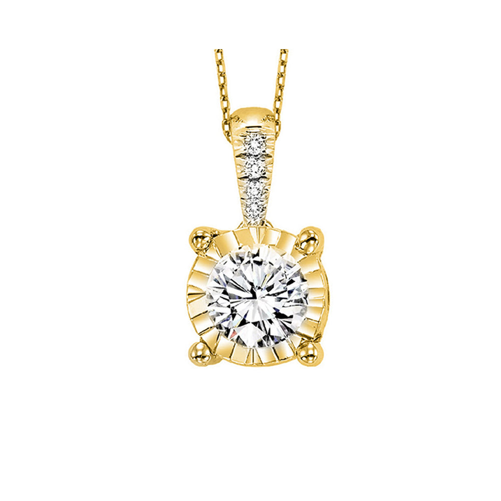 14Kt Yellow Gold Diamond 1/3Ctw Pendant