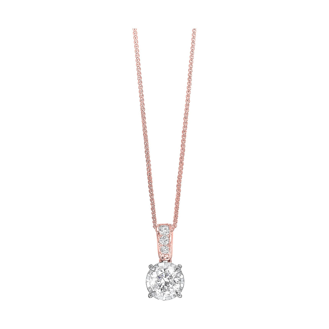 14Kt Rose Gold Diamond 1/10Ctw Pendant