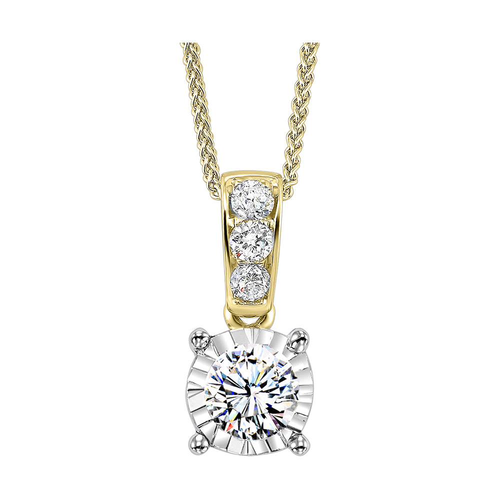 14Kt Yellow Gold Diamond 1/10Ctw Pendant