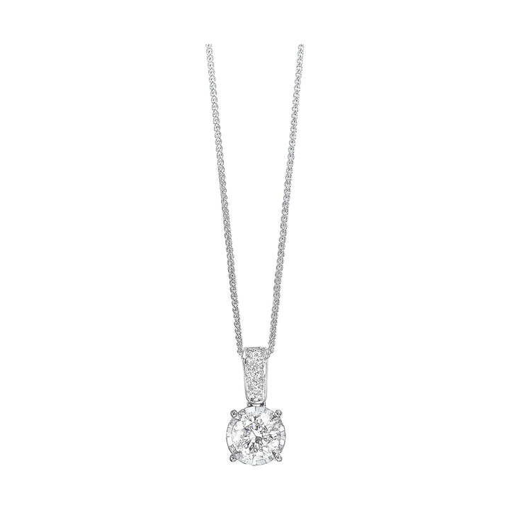 14Kt White Gold Diamond 1/3Ctw Pendant