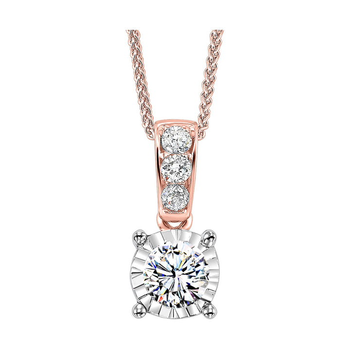 14Kt Rose Gold Diamond 1/2Ctw Pendant