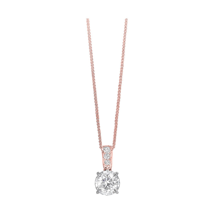 14Kt Rose Gold Diamond 1/2Ctw Pendant