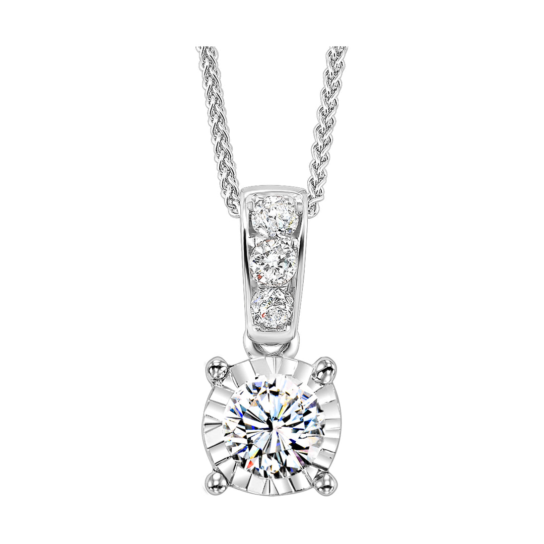 14Kt White Gold Diamond 1/2Ctw Pendant