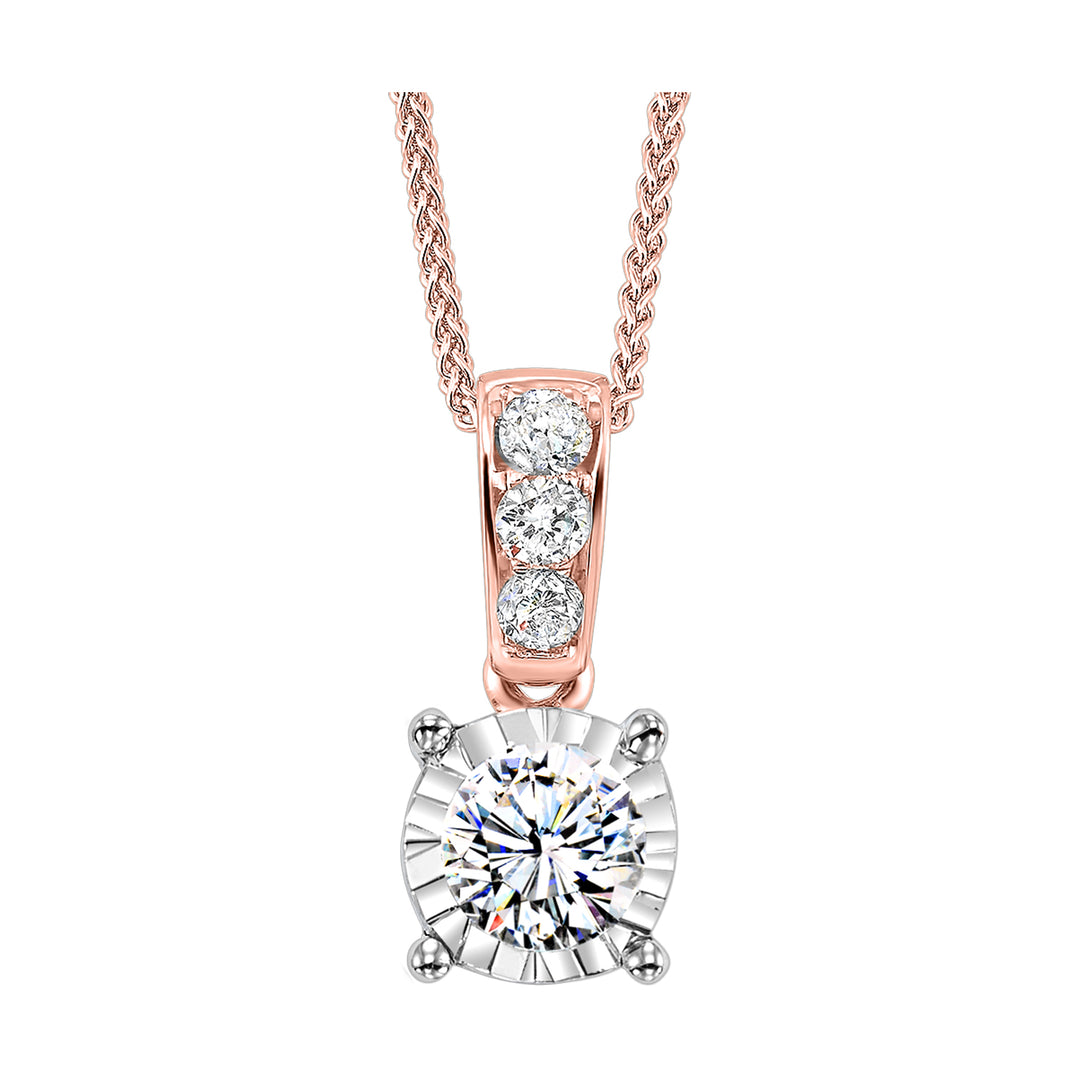 14Kt Rose Gold Diamond 3/4Ctw Pendant