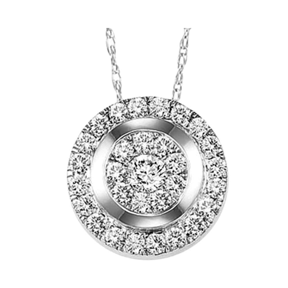 14Kt White Gold Diamond 1/3Ctw Pendant