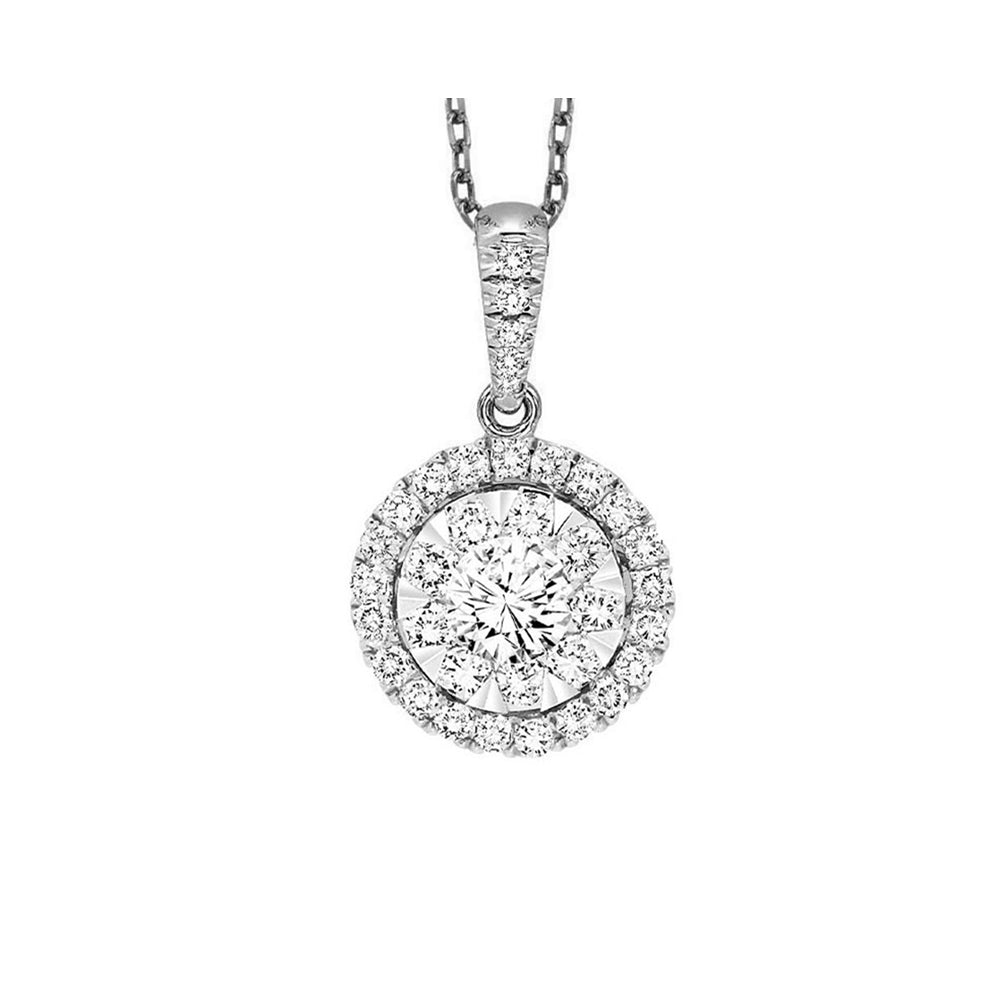 14Kt White Gold Diamond 1/2Ctw Pendant