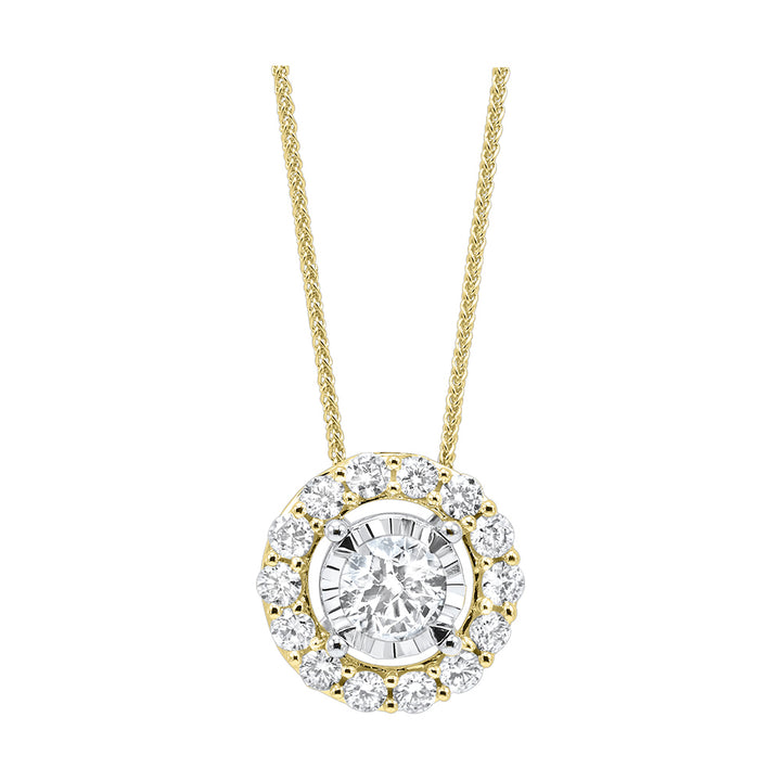 14Kt Yellow Gold Diamond 1/10Ctw Pendant