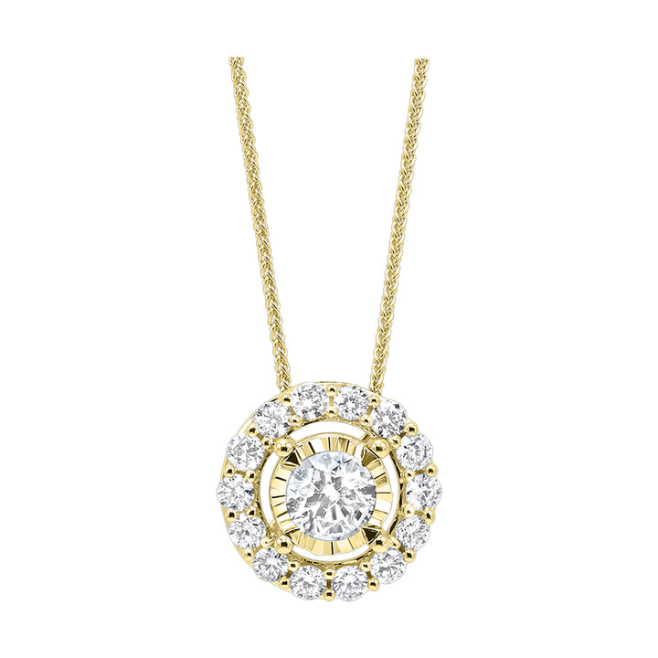 14Kt Yellow Gold Diamond 1/3Ctw Pendant