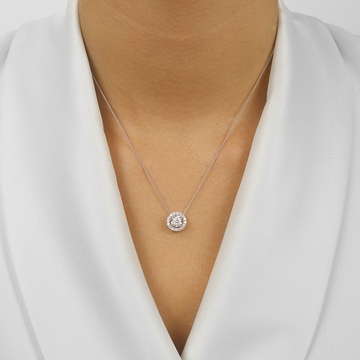 14Kt White Gold Diamond 1/2Ctw Pendant