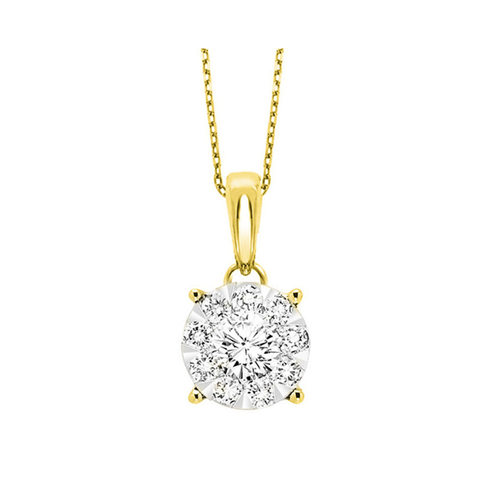 14Kt Yellow Gold Diamond 3/4Ctw Pendant