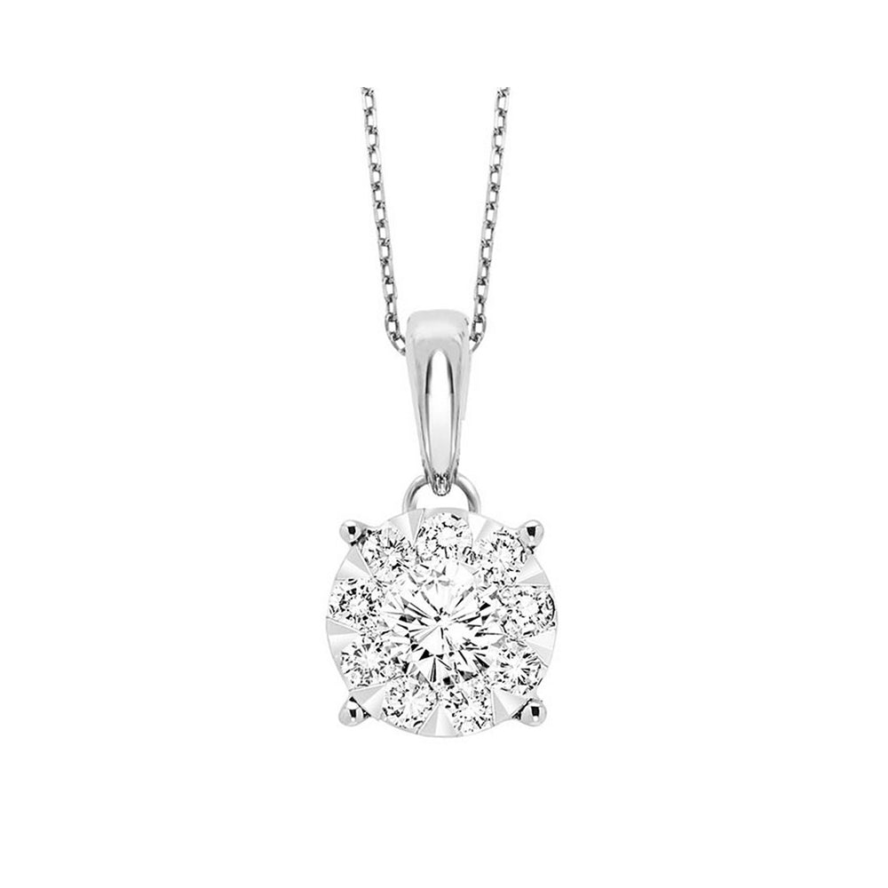 14Kt White Gold Diamond 3/4Ctw Pendant
