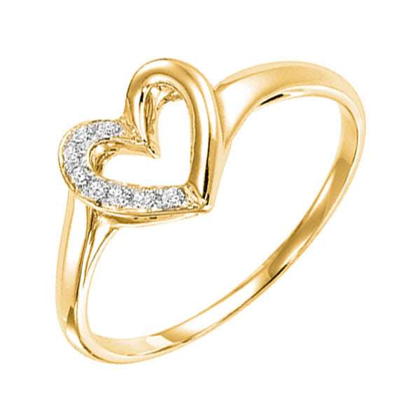10Kt Yellow Gold Diamond 1/50Ctw Ring