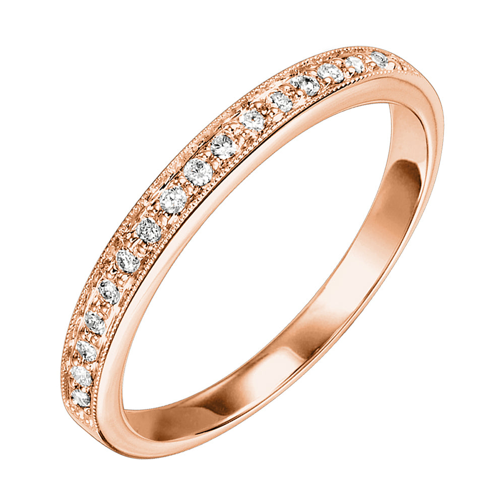 10Kt Rose Gold Diamond 1/8Ctw Ring