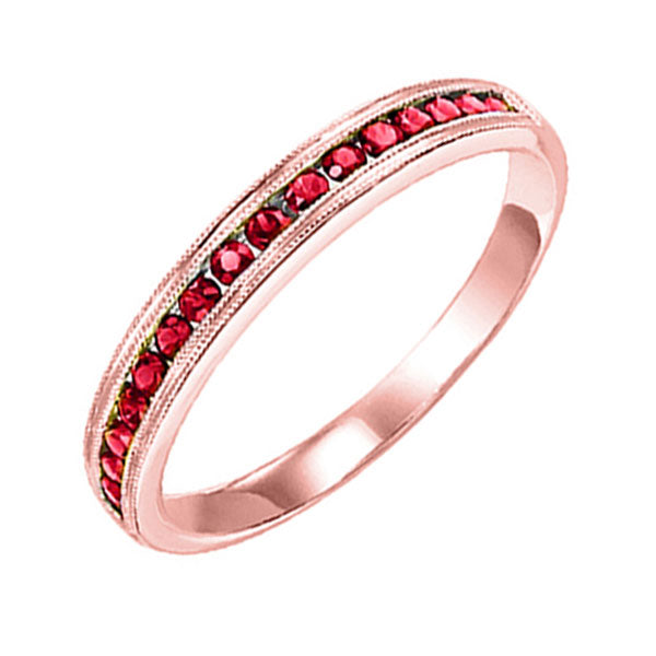 14Kt Rose Gold Ruby 1/3Ctw Ring