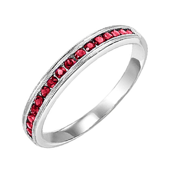 14Kt White Gold Ruby 1/3Ctw Ring
