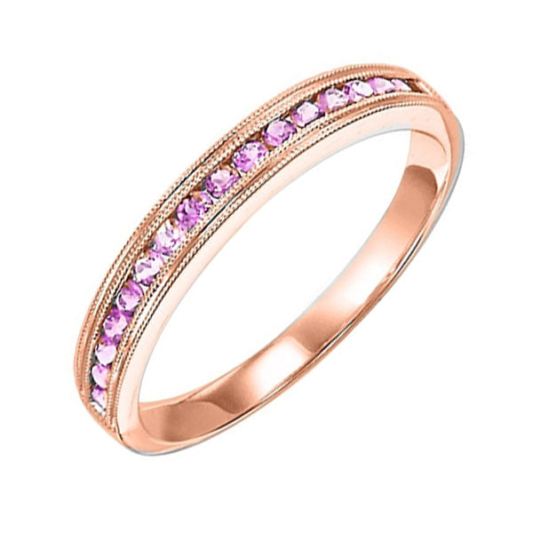14Kt Rose Gold Pink Sapphire 1/3Ctw Ring
