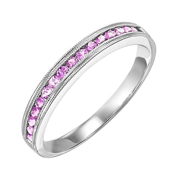 14Kt White Gold Pink Sapphire 1/3Ctw Ring