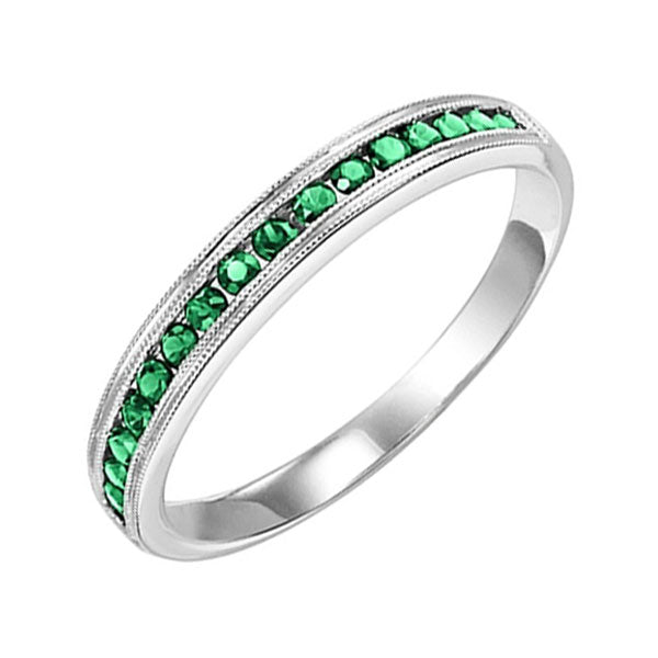 14Kt White Gold & Emerald 1/3Ctw Ring