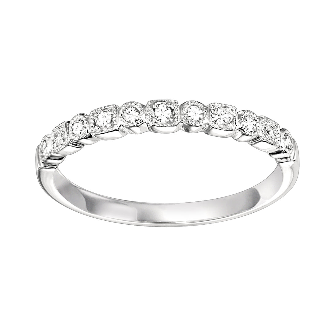 14Kt White Gold Diamond 1/8Ctw Ring