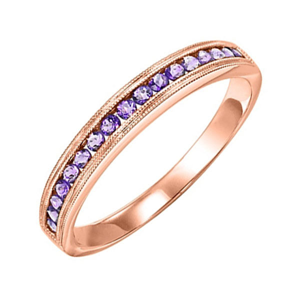 10Kt Rose Gold Amethyst 1/3Ctw Ring