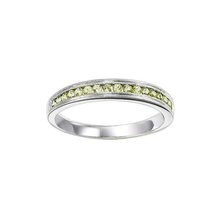 10Kt White Gold Peridot 1/3Ctw Ring