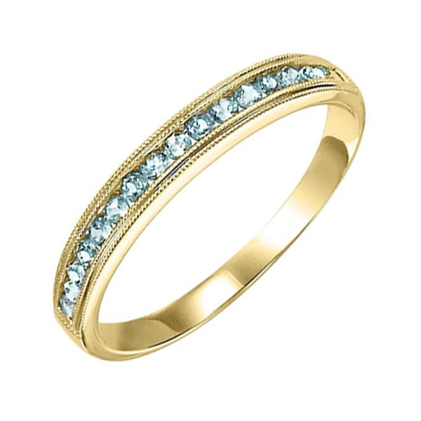 14Kt Yellow Gold Blue Topaz 1/3Ctw Ring