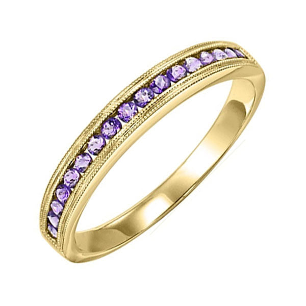 14Kt Yellow Gold & Amethyst 1/3Ctw Ring
