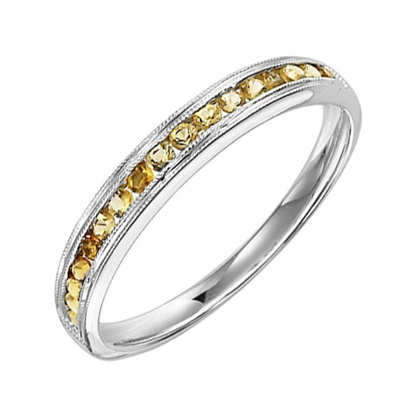 14Kt White Gold & Citrine 1/3Ctw Ring