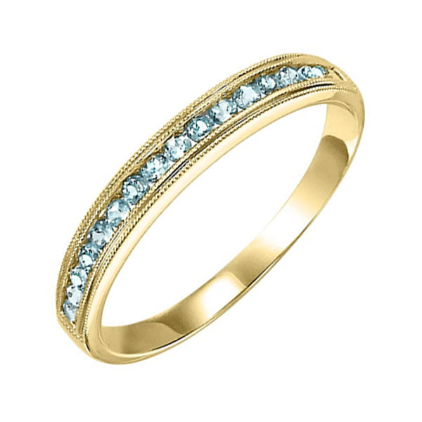 10Kt Yellow Gold Aquamarine 1/3Ctw Ring