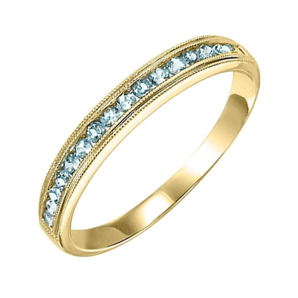14Kt Yellow Gold & Aquamarine 1/3Ctw Ring