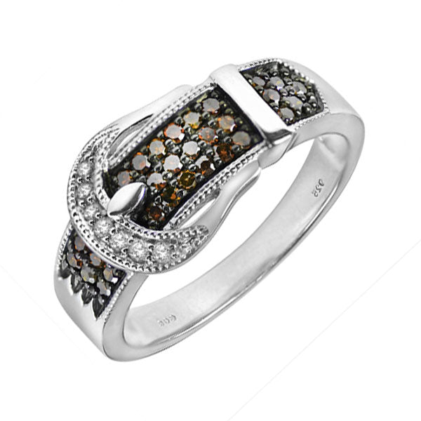 Silver Diamond 1/3Ctw Ring