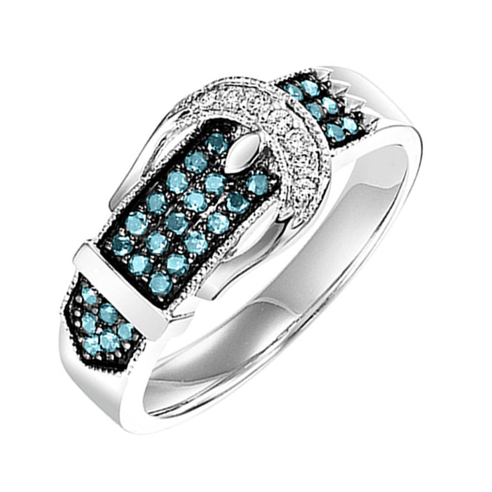 Silver Diamond 1/3Ctw Ring