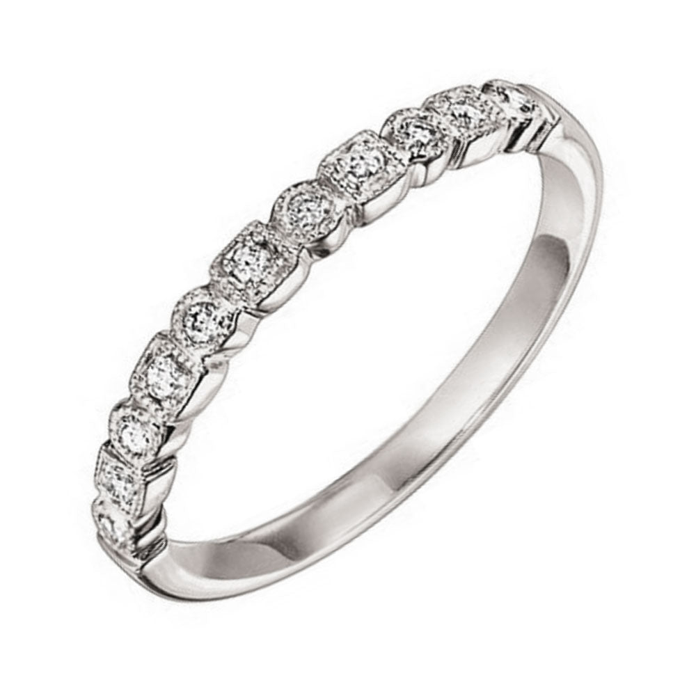 14Kt White Gold Diamond 1/8Ctw Ring