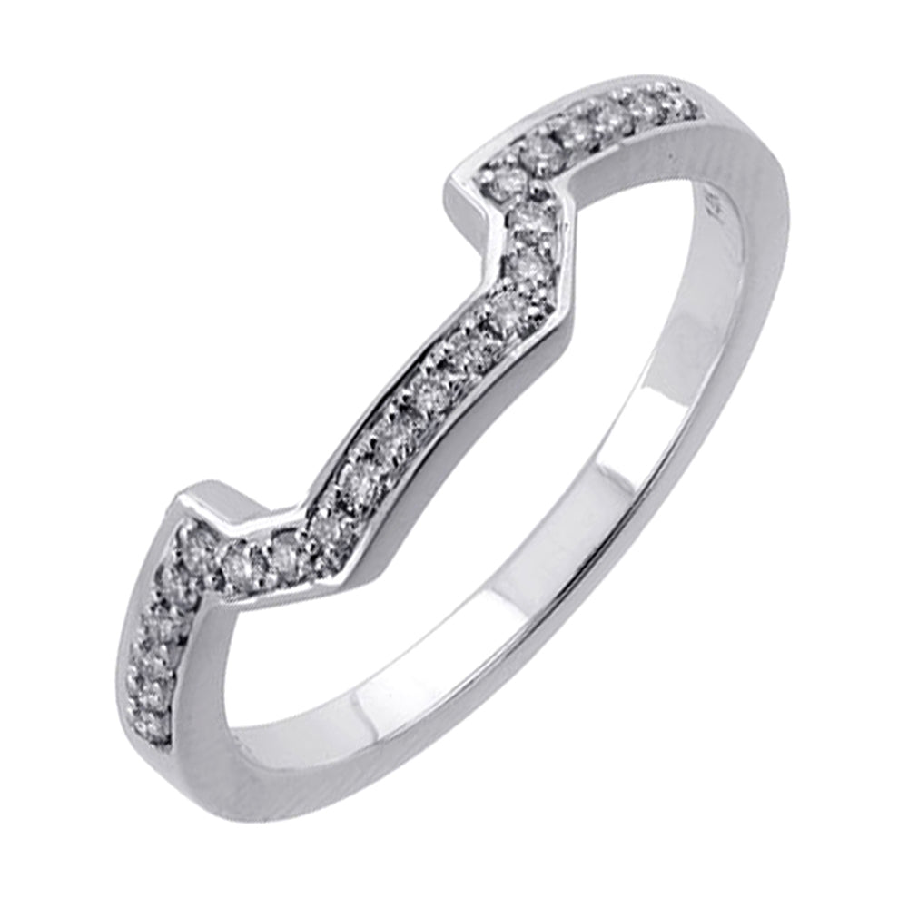 14Kt White Gold Diamond 1/10Ctw Ring