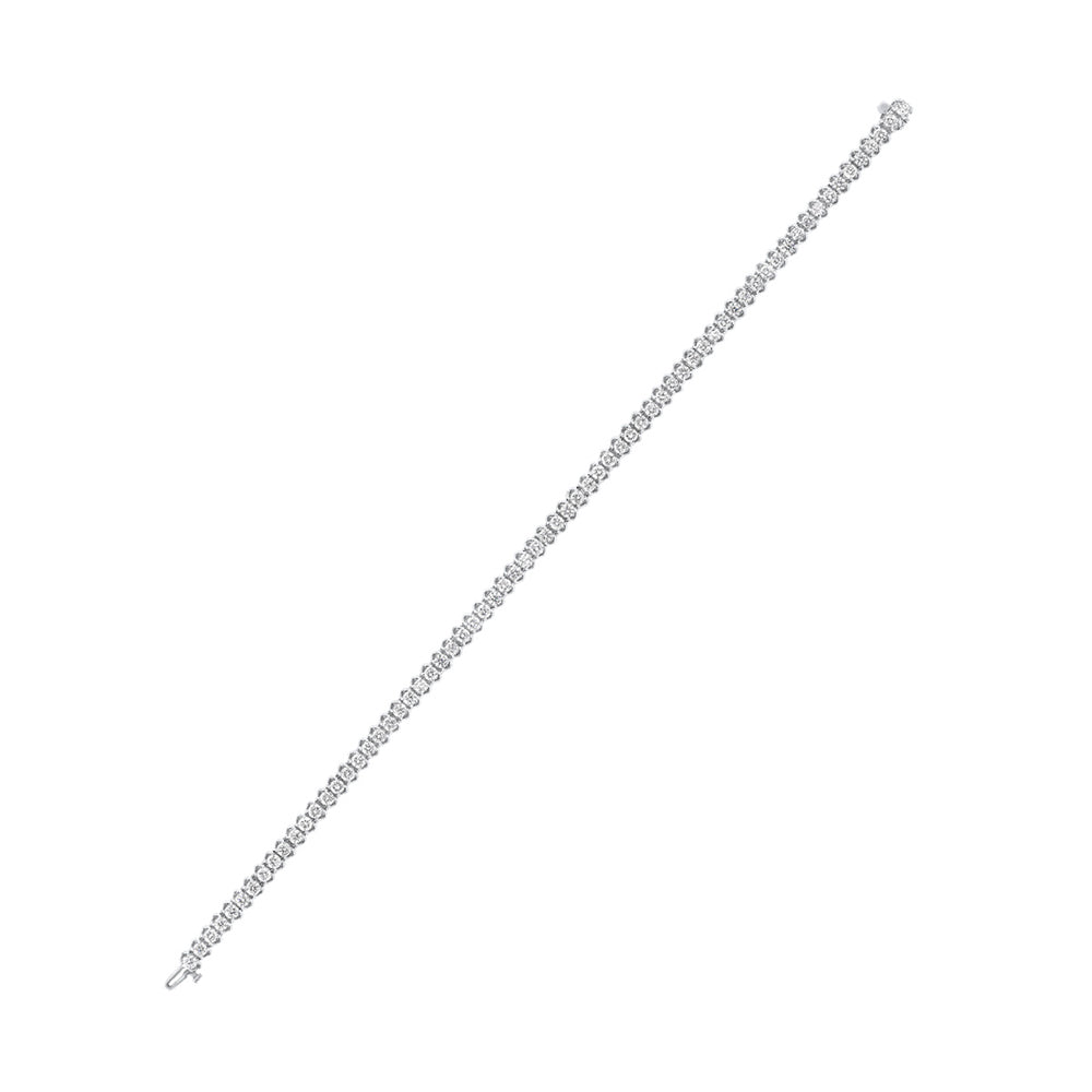 14Kt White Gold Diamond 4Ctw Bracelet