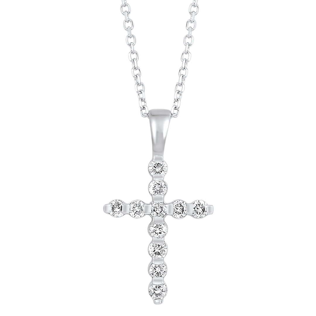 14Kt White Gold Diamond 1/5Ctw Pendant
