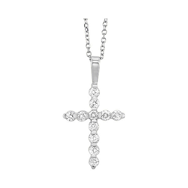 14Kt White Gold Diamond 1/4Ctw Pendant
