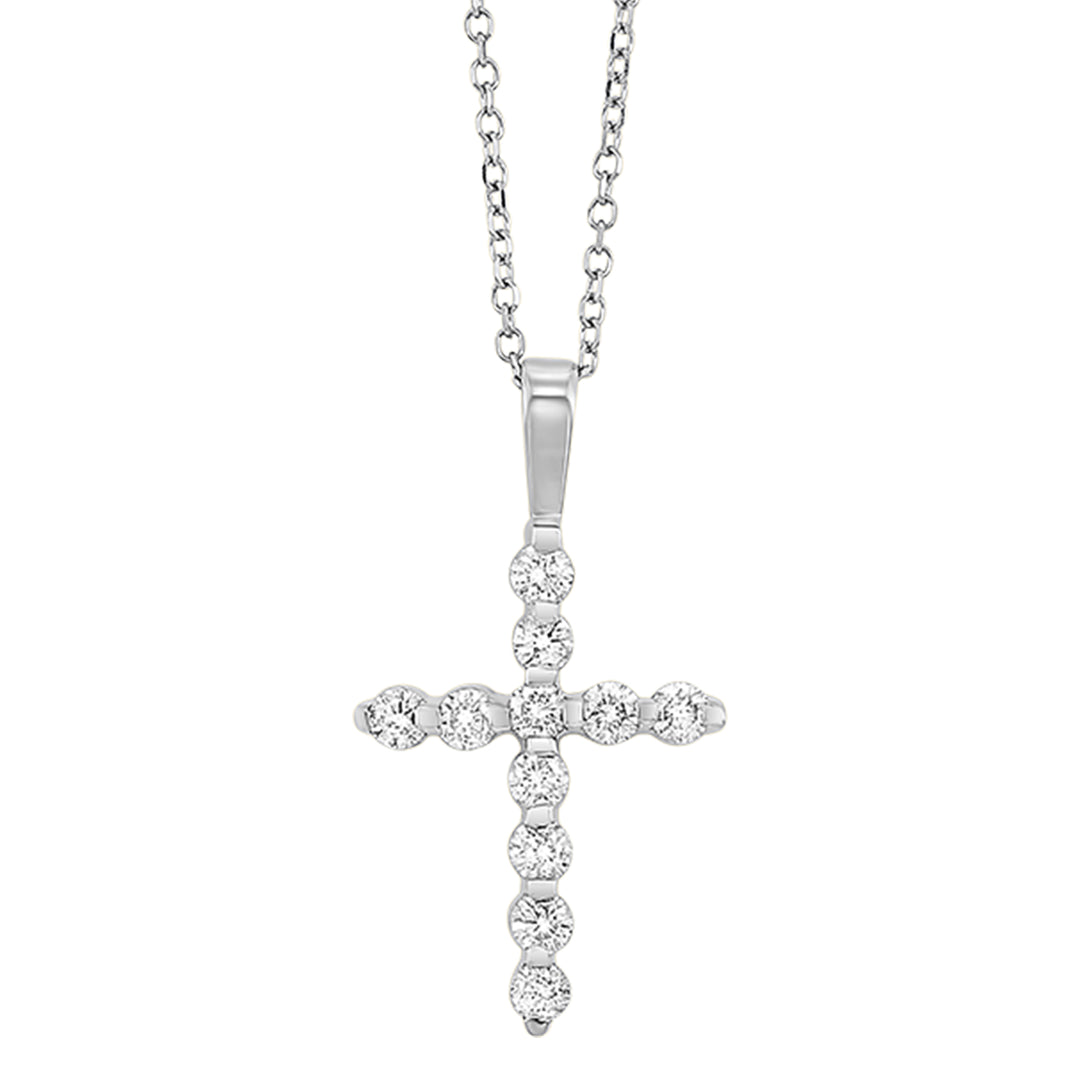 14Kt White Gold Diamond 1/2Ctw Pendant