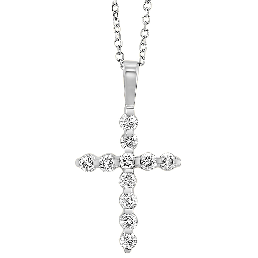 14Kt White Gold Diamond 1/2Ctw Pendant