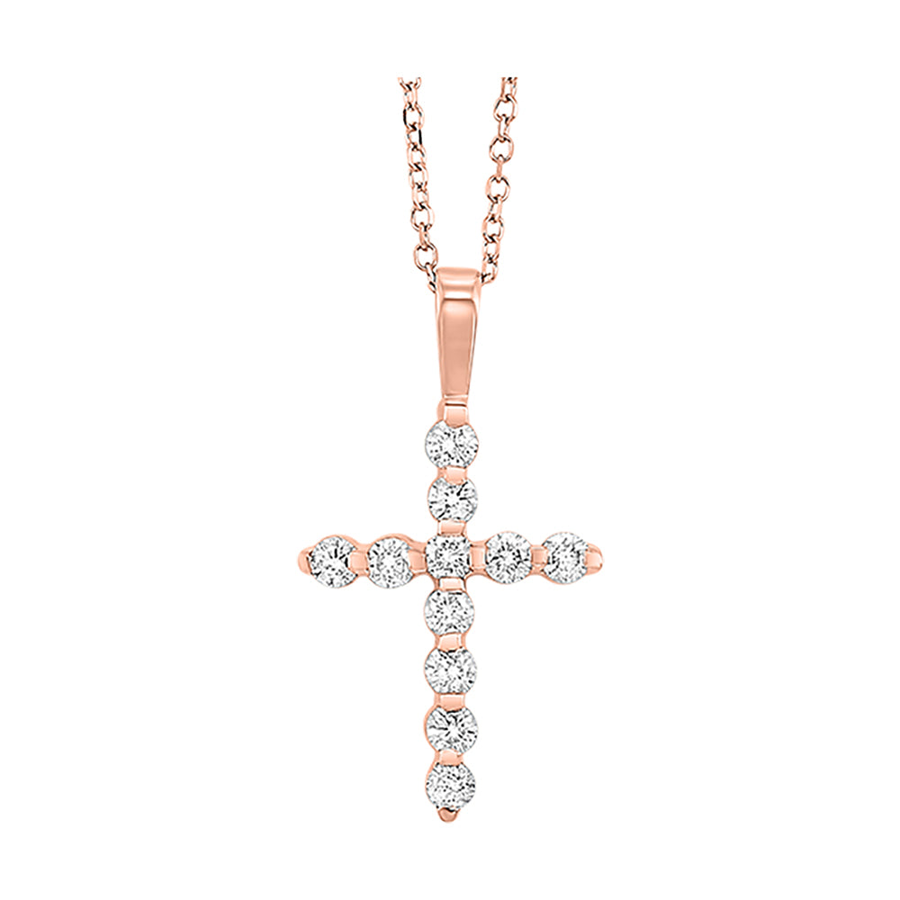14Kt Rose Gold Diamond 1/2Ctw Pendant