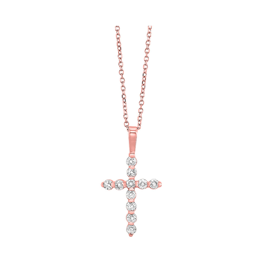14Kt Rose Gold Diamond 1Ctw Pendant