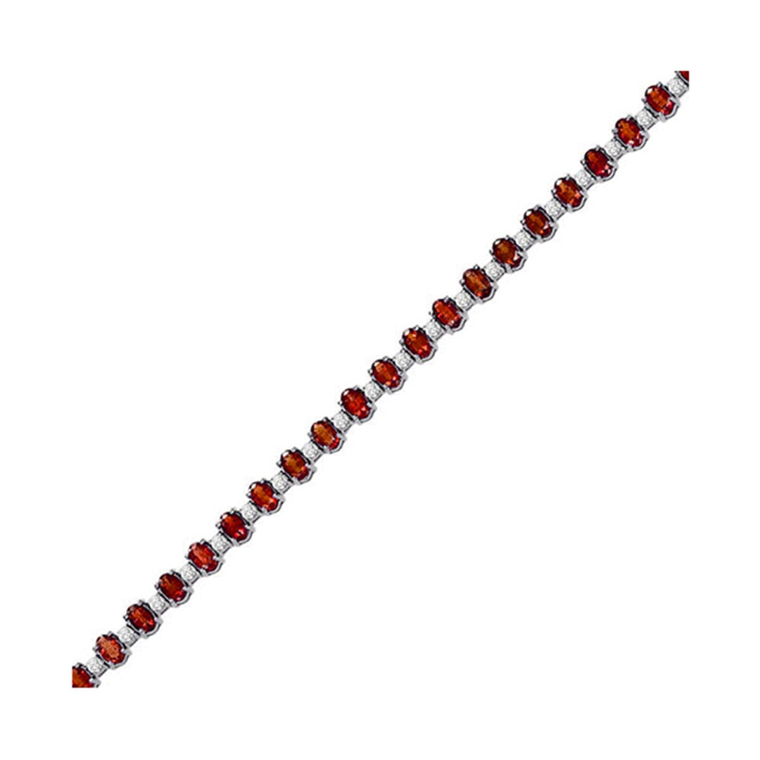 14Kt White Gold Diamond 1 3/8Ctw & Ruby 13 7/8Ctw Bracelet