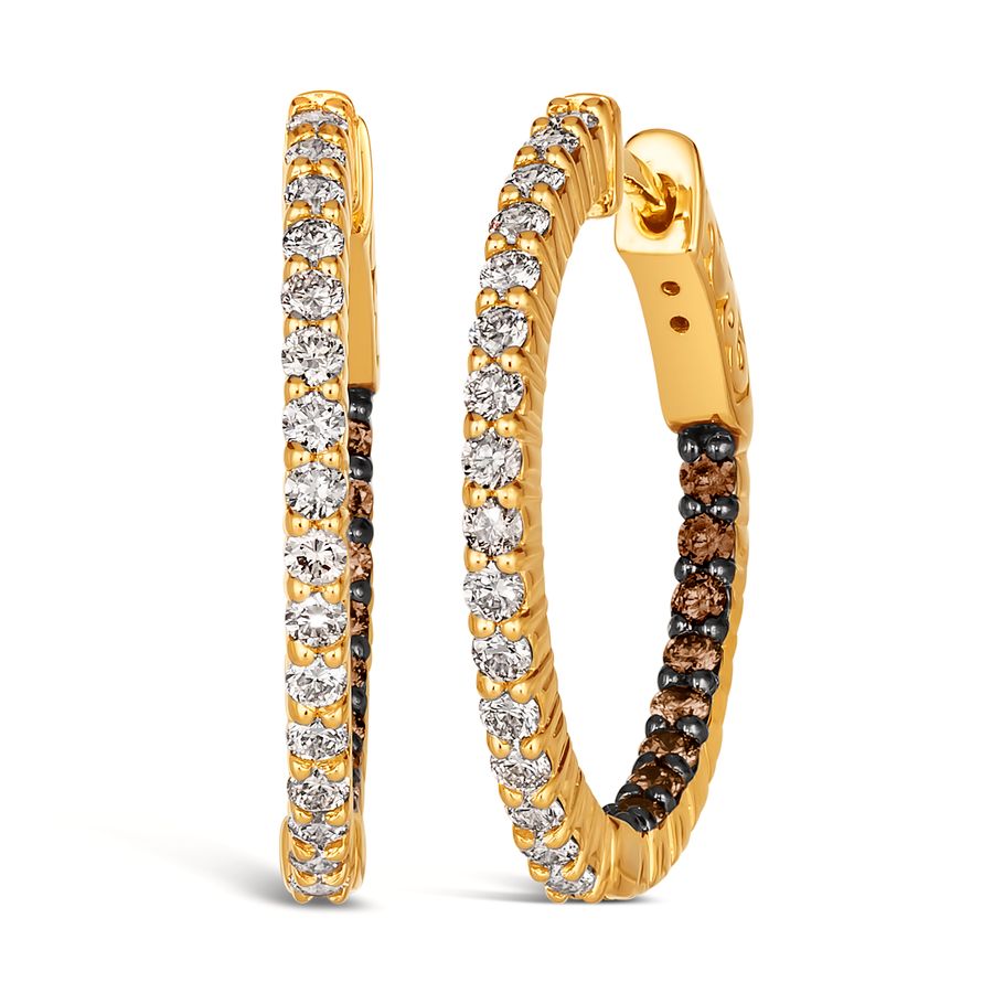 14K YELLOW GOLD DIAMOND  EARRINGS