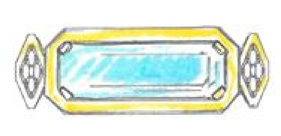 14K YELLOW GOLD DIAMOND BLUE TOPAZ RING