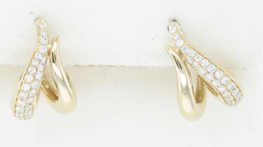 14K YELLOW GOLD DIAMOND  EARRINGS