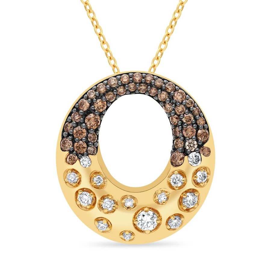 14K YELLOW GOLD DIAMOND  PENDANT