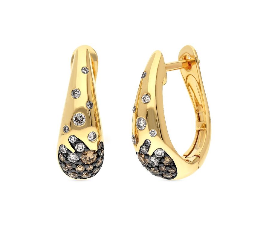 14K YELLOW GOLD DIAMOND  EARRINGS