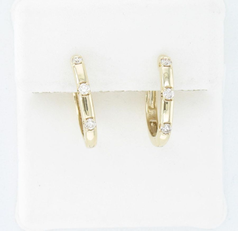 14K YELLOW GOLD DIAMOND  EARRINGS