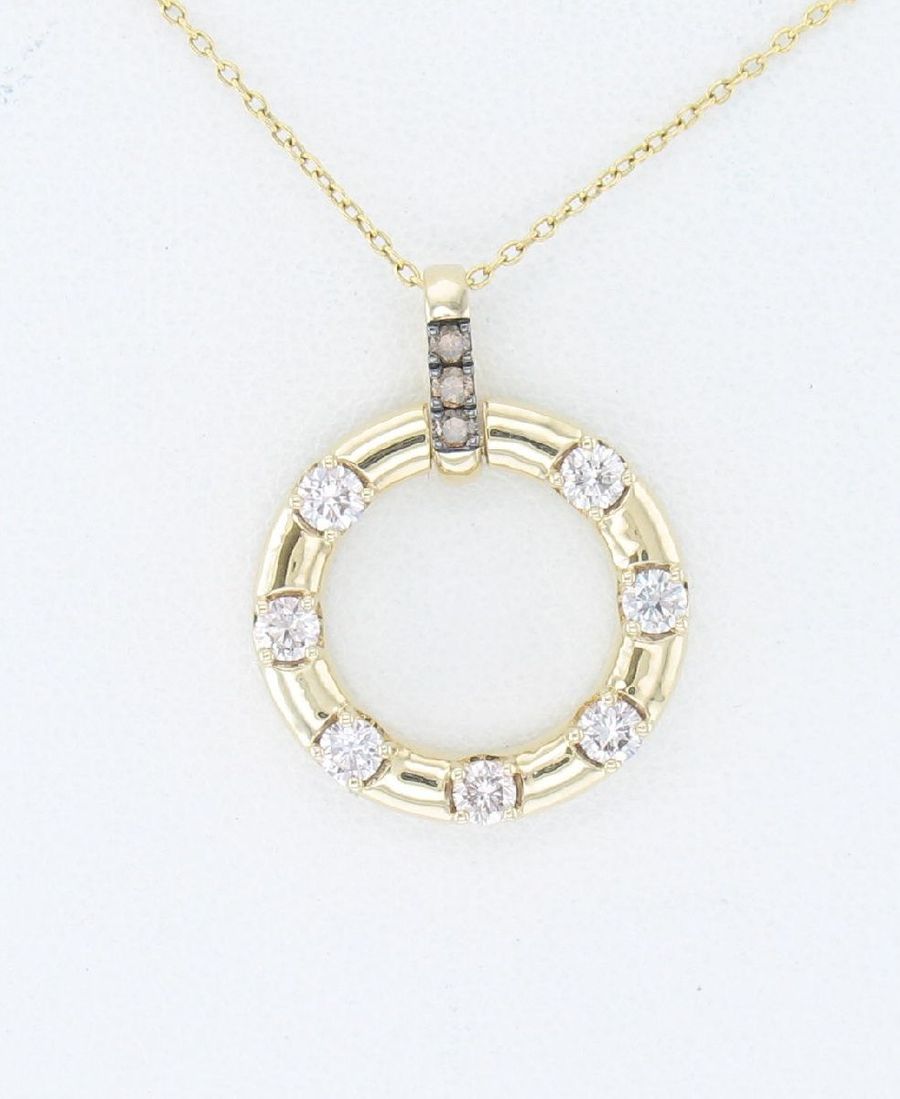 14K YELLOW GOLD DIAMOND  PENDANT