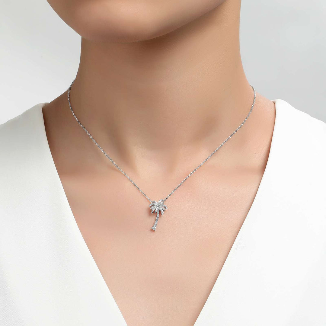 Tropical Palm Tree Necklace